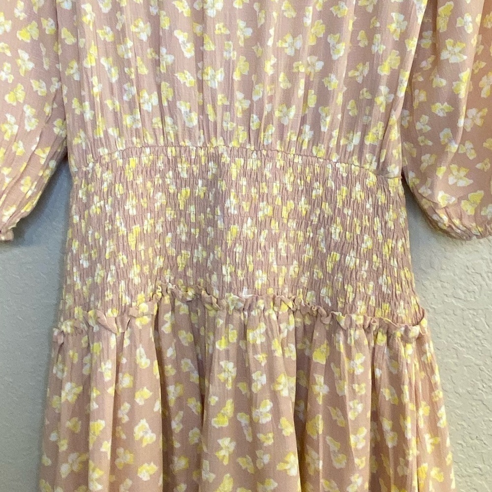 Lush Floral Off Shoulder Mini Dress Size S - Picture 7 of 15